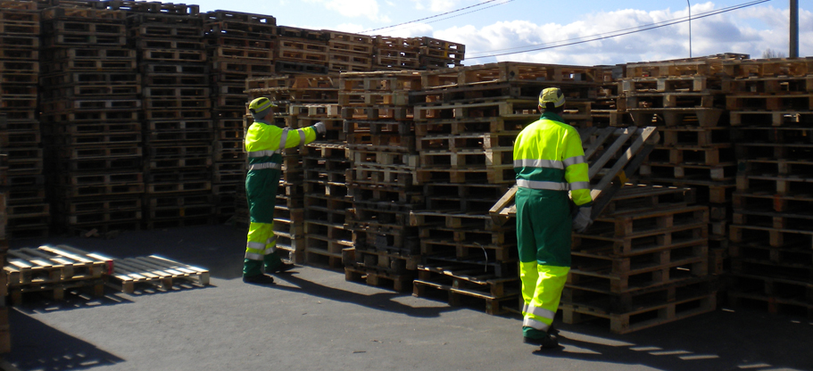 triage palettes de bois